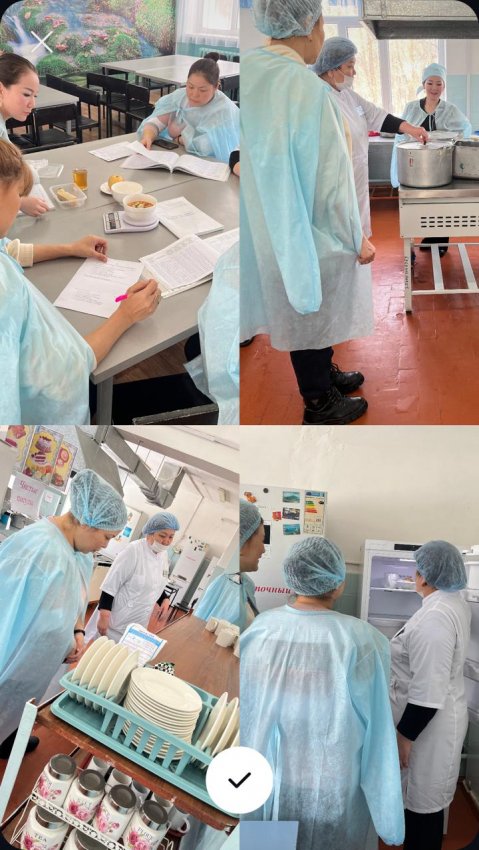 №35 орта мектебі бракеражды комиссия құрамымен асхана тексеру барысында